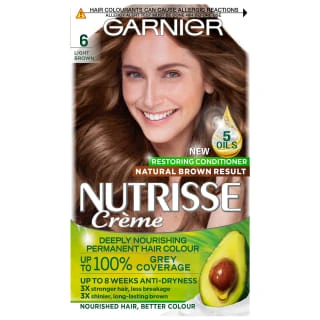 Garnier Nutrisse Creme Permanent Hair Dye - Light Brown 1 Garnier Nutrisse Creme Permanent Hair Dye - Light Brown