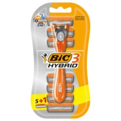 BIC 3 Hybrid Men's Razor Kit - 1 Handle & 6 Blades