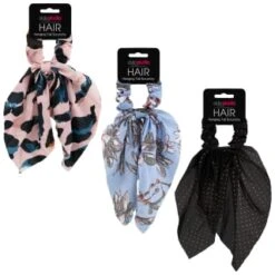 Style Studio Hair Scrunchy - Cream Plisse -Skin Care Products 353039 hanging hair scunchie group 2