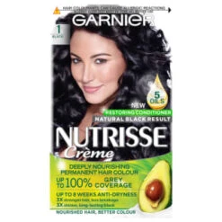 Garnier Nutrisse Creme Permanent Hair Dye - Black