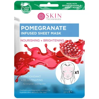 Skin Techniques Pomegranate Infused Sheet Mask 1 Skin Techniques Pomegranate Infused Sheet Mask