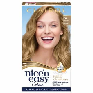 Clairol Nice'n Easy Creme Permanent Hair Dye - 8A Medium Ash Blonde 1 Clairol Nice'n Easy Creme Permanent Hair Dye - 8A Medium Ash Blonde