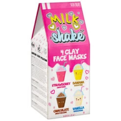 B&M Skin Treats Milkshake Clay Face Masks 4pk