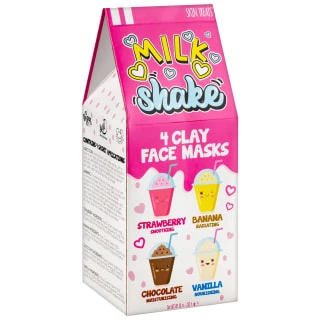 B&M Skin Treats Milkshake Clay Face Masks 4pk 1 B&M Skin Treats Milkshake Clay Face Masks 4pk