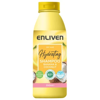 Enliven Hydrating Shampoo 350ml - Banana & Coconut 1 Enliven Hydrating Shampoo 350ml - Banana & Coconut