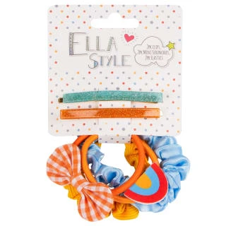 Ella Style Clips, Scrunchies & Elastics Set 6pk 1 Ella Style Clips, Scrunchies & Elastics Set 6pk
