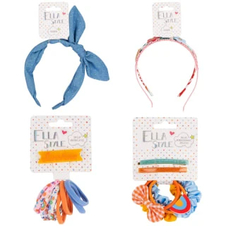 Ella Style Clips, Scrunchies & Elastics Set 6pk 2 Ella Style Clips, Scrunchies & Elastics Set 6pk - Image 2