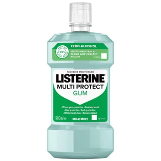 Listerine Multi Protect Alcohol-Free Gum Mouthwash 500ml - Mild Mint 1 Listerine Multi Protect Alcohol-Free Gum Mouthwash 500ml - Mild Mint