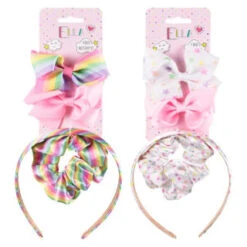 Ella Hair Accessory Set 4pk - Rainbow -Skin Care Products 396452 4pk ella hair accessory set group